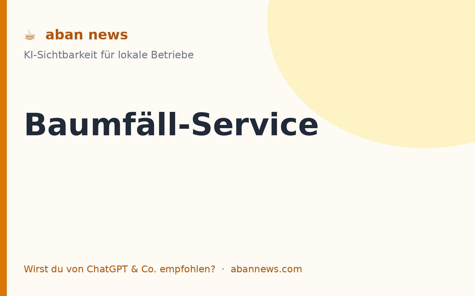 Foto zu KI für den Baumfäll-Service