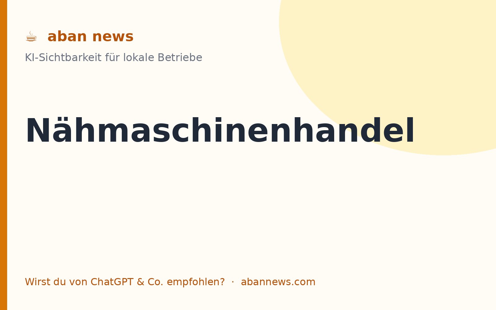 Foto zu KI fürs Nähmaschinen-Fachgeschäft