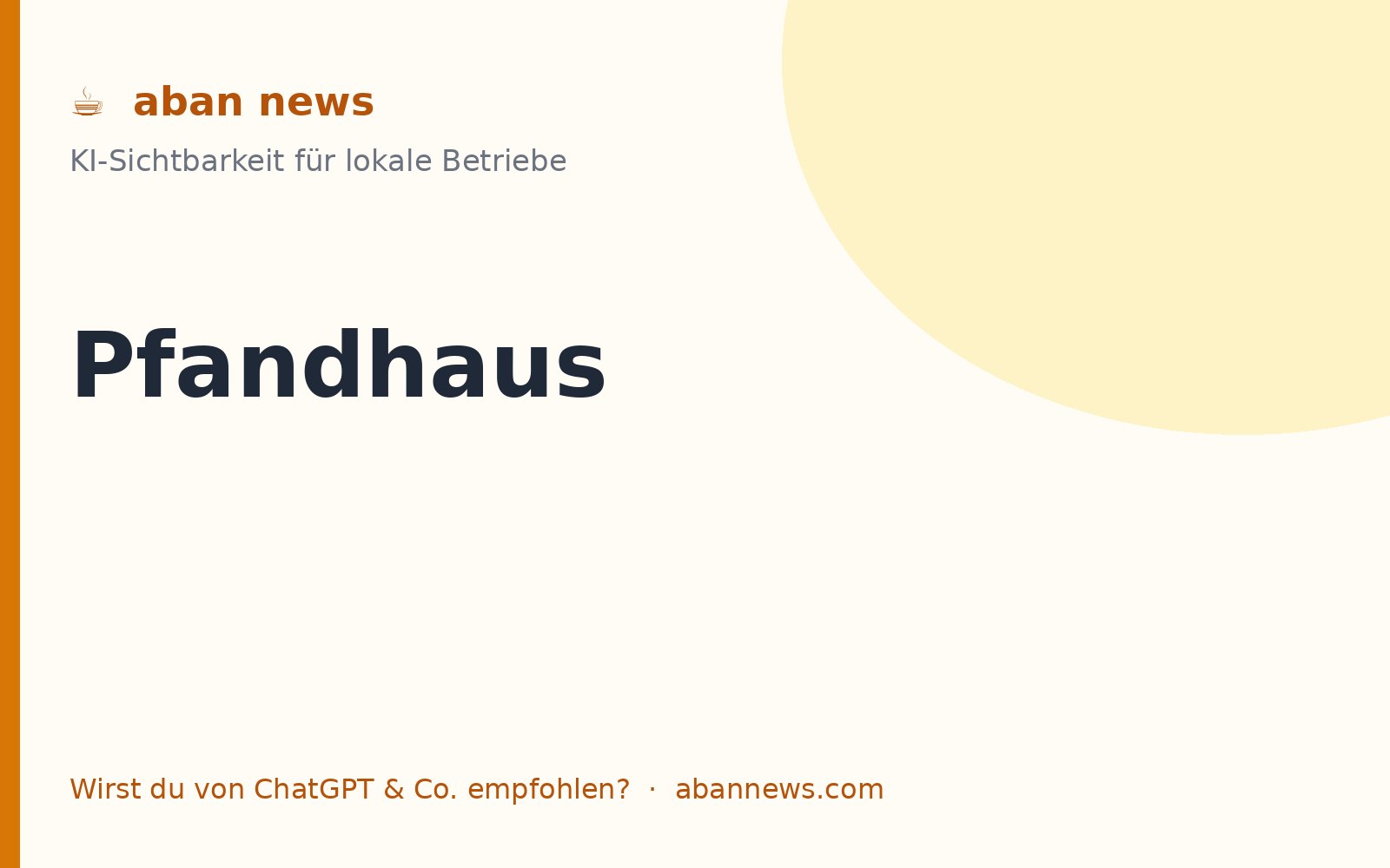 Foto zu KI fürs Pfandhaus